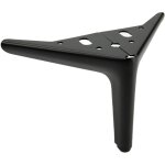 Pied de meuble lgant anchor, noir mat, hauteur 12 cm