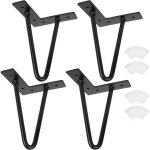 Pied de meuble, pied �pingle 20cm / 8in, hairpin legs support de table en fer forge, pied de meuble m�tal ...