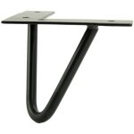 Pied de meuble hairpin loft, noir mat, hauteur 10 cm - 2 tiges Pied de meuble hairpin loft, noir mat, hauteur 10 cm - 2 tiges
