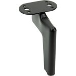 Pied de meuble loft, noir mat, hauteur 12 cm