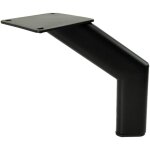 Pied de meuble loft, noir mat, hauteur 15 cm, pour canaps et canaps d'angle