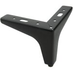 Pied de meuble en mtal anchor, noir mat, hauteur 10 cm