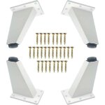 Pieds de meubles, pieds obliques en mtal aluminium, remplacement pour canap, armoire, table, coiffeuse, ...