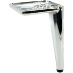 Pied de meuble pin argent chromé hauteur 15 cm Pied de meuble pin argent chromé hauteur 15 cm
