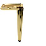 Pied de meuble pin doré chromé hauteur 17 cm Pied de meuble pin doré chromé hauteur 17 cm
