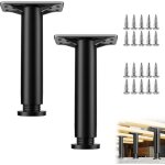 Pieds meuble r�glables 22?42 cm, salle de bain, support table / chaise / armoire / canap�, noir, 2 pi�ces ...