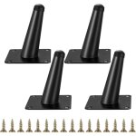 Pieds de meubles réglables, 4 pièces pieds réglables inclinés de table, jambes de table en métal noir ... Pieds de meubles réglables, 4 pièces pieds réglables inclinés de table, jambes de table en métal noir ...