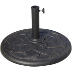 Pied de parasol base de lestage de parasol rond r�sine imitation fonte motif rosace diam�tre 57 cm poids ...