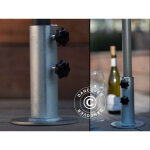 Pied de parasol pour terrasse en bois, argent�