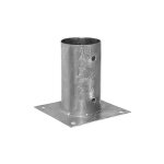 Pied de poteau rond zing� � visser - 101 x 150 x 2 mm
