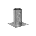 Pied de poteau rond zing� � visser - 81 x 150 x 2 mm