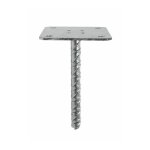 Pied de poteau simple platine ppsp 70x70mm - ep 4mm