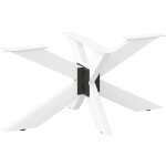 Pied de table basse en forme d'araigne, blanc, 98 x 58 x (42 - 43) cm, acier vidaxl