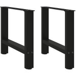 Torana - pieds de table basse noir 2 pièces 60 x (42 - 43) cm acier Torana - pieds de table basse noir 2 pièces 60 x (42 - 43) cm acier