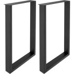 Pieds de table, pieds en m�tal, patins de table, modernes, industriels, capacit� de charge totale : 200 ...