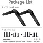 [jamais utilis�] pied tv universel pour tcl support tv avec jeu vis et patins antid�rapants abs pied ...