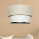 Pier import - suspension moderne en tissu ? double abat - jour zurich Pier import - suspension moderne en tissu ? double abat - jour zurich