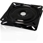 Pi�tement carr� rotatif noir avec roulements � billes en acier pour chaises, 178 mm