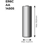 Pile do lithium er6c - aa 3, 6v (mod. 14505) 2600mah �14, 5x50, 5mm