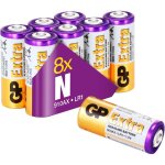 Piles lr1 lot de 8 - batteries n am5 e90 1, 5v gp extra