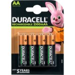 Piles rechargeables duracell aa 2500 mah, 4 pièces, 100 recharges Piles rechargeables duracell aa 2500 mah, 4 pièces, 100 recharges