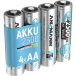Piles rechargeables hr6 / mignon aa nimh 2500 mah 1, 2 v (lot de 4) - ansmann
