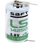 Saft - pile spciale 1 / 2 lr6 (aa) lithium ls142502pf picots  souder en u 3. 6 v 1200 mah 1 pc(s)