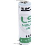 Pile spciale lr6 (aa) lithium saft ls145003pfrp picots  souder en u 3. 6 v 2600 mah 1 pc(s)