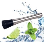 Pilon � cocktail en acier inoxydable, c�ne de citron pour glace pil�e marteau