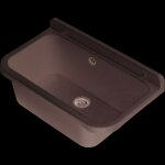 Bac � laver mural 55 cm en polypropyl�ne ? couleur marbre blanc ? r�sistant aux acides ? capacit� 18 ...