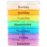 Pilulier hebdomadaire bote de rangement conteneur trieur de comprims tui mdicaments organisateur color ...