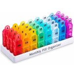 Pilulier mensuel 2 fois par jour - am - pm grande capacit� pour un mois de pilules