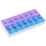 Pilulier portable pour 7 jours, pilulier portable pour 7 jours, grand compartiment pour vitamines, mdicaments ...