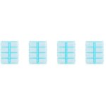 Pilulier rectangulaire en plastique bleu  8 compartiments