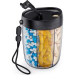 Pilulier semainier 7 jours, semainier medicament rond 6 compartiments avec de grands espaces s�par�s, ...