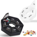 Pilulier semainier en paquet de 2 boite medicaments 7 jours semainier medicament pilulier journalier ...