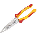 Pince 8 en 1 isol� multifonction �lectricien i sertir, d�nuder, couper, saisir, �bavurer, plier, visser, ...