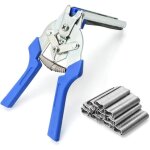 Pinces  anneaux de porc, pince pour grillage avec 600 pinces  clous, outils manuels pour cltures pour ...