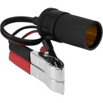 Pince pour batterie 12 v, adaptateur femelle allume - cigare, rallonge allume - cigare avec pinces crocodiles ...
