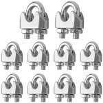Pince de c�ble m�tallique 10 pcs serre cable acier inox 4mm serre - c�bles �trier m4 u boulon clip de ...