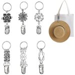 Pince � chapeau de poche pour voyage, pince de maintien de casquette en m�tal en forme de fleur, pince ...
