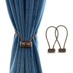 Pince  cordon magntique, style europen classique, crochet  rideau avec aimant, marron