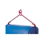 Pince � f�t horizontale manuelle pour palan et grue - f�t m�tallique ou plastique � rebord 220l - charge ...