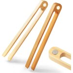 Pince � grille - pain magn�tique en bambou 100 % naturel 8, 7 po pince � pain de cuisine en bois accessoire ...