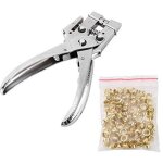 Pince � ?illets avec 100 oeillets pince perforeuse diam�tre de l'?illet 4, 5 mm perforateur d'?illets ...