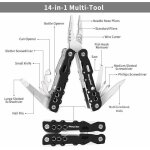 Pinces multifonctions, 25 en 1 couteau suisse outil de poche multifonction, avec 11 embouts de tournevis, ...