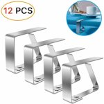 Pince � nappe, support de nappe 12 pi�ces, pince � nappe en acier inoxydable, pinces de couverture de ...