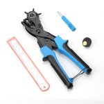 Pince perforatrice avec 6 tailles, perforatrice cuir, poinçon À ceinture professional avec 2 punch assiettes ... Pince perforatrice avec 6 tailles, perforatrice cuir, poinçon À ceinture professional avec 2 punch assiettes ...