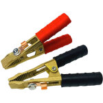 Pinces professionnelles en laiton pour c�ble de d�marrage - lot de 2 (rouge et noir) - section de c�ble ...