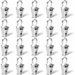 Deesse shop - pince � rideau en acier inoxydable, 20 pinces � tringle � rideau de 35 mm, pinces � anneaux ...
